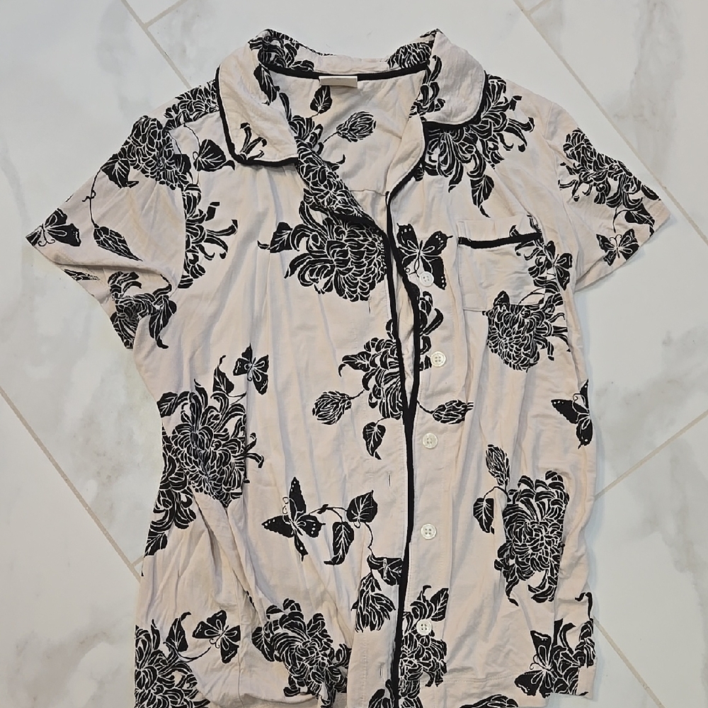 Soma Floral Button-Up Pajama Top